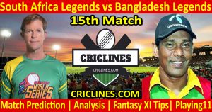 Today Match Prediction-South Africa Legends vs Bangladesh Legends-15th T20-Who Will Win