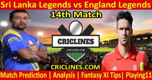 Today Match Prediction-Sri Lanka Legends vs England Legends-14th T20-Who Will Win