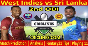 Today Match Prediction-West Indies vs Sri Lanka-2nd ODI-2021-Who Will Win