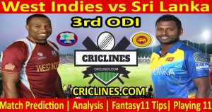 Today Match Prediction-West Indies vs Sri Lanka-3rd ODI-2021-Who Will Win