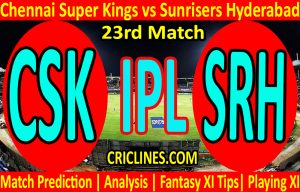 Today Match Prediction-Chennai Super Kings vs Sunrisers Hyderabad-IPL T20 2021-23rd Match-Who Will Win