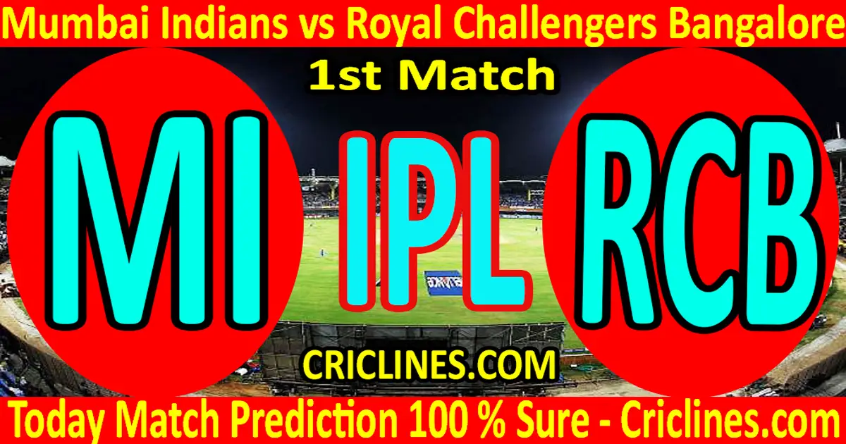 Today Match Prediction-Mumbai Indians vs Royal Challengers Bangalore-IPL T20 2021-1st Match-Who Will Win