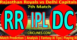 Today Match Prediction-Rajasthan Royals vs Delhi Capitals-IPL T20 2021-7th Match-Who Will Win