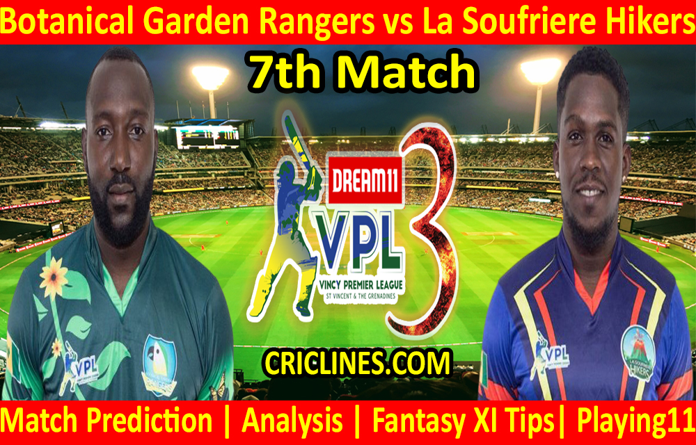 Today Match Prediction-Botanical Garden Rangers vs La Soufriere Hikers-VPL T10 2021-7th Match-Who Will Win