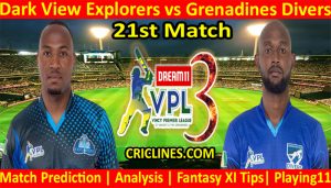 Today Match Prediction-Dark View Explorers vs Grenadines Divers-VPL T10 2021-21st Match-Who Will Win