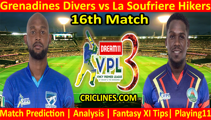 Today Match Prediction-Grenadines Divers vs La Soufriere Hikers-VPL T10 2021-16th Match-Who Will Win