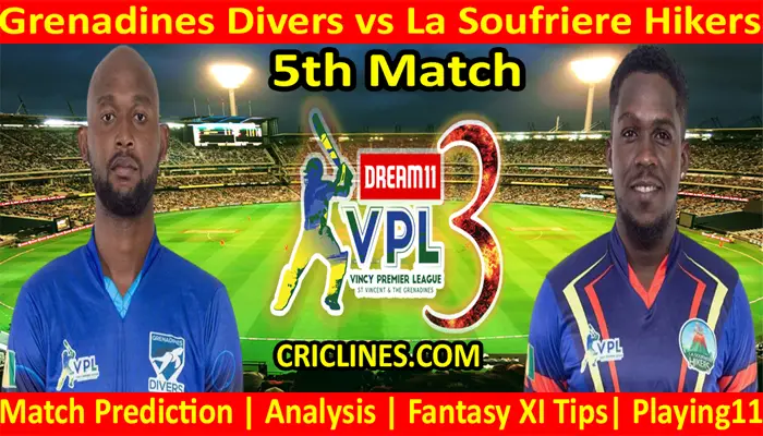 Today Match Prediction-Grenadines Divers vs La Soufriere Hikers-VPL T10 2021-5th Match-Who Will Win