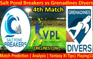Today Match Prediction-Salt Pond Breakers vs Grenadines Divers-VPL T10 2021-4th Match-Who Will Win