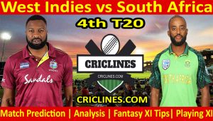 Today Match Prediction-West Indies vs South Africa-4th T20 2021-Who Will Win