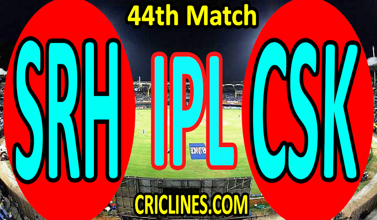 Today Match Prediction-SRH vs CSK-IPL T20 2021-44th Match-Who Will Win