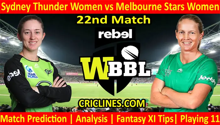 Today Match Prediction-STW vs MSW-WBBL T20 2021-22nd Match-Who Will Win