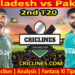 Today Match Prediction-BAN vs PAK-2nd T20-2021-Who Will Win