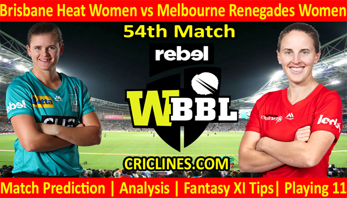 Today Match Prediction-BHW vs MRW-WBBL T20 2021-54th Match-Who Will Win