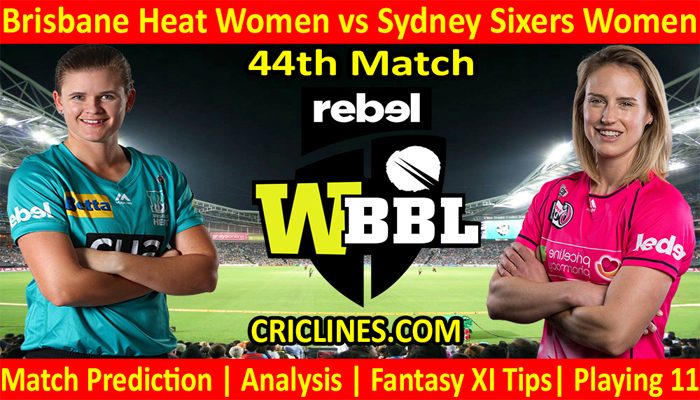 Today Match Prediction-BHW vs SSW-WBBL T20 2021-44th Match-Who Will Win