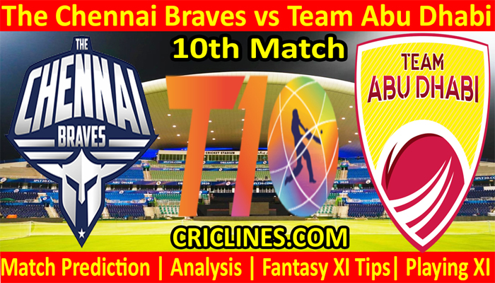 Today Match Prediction-CB vs TAB-Abu Dhabi T10 League-10th match-Who Will Win