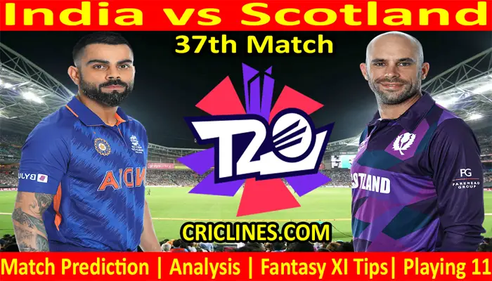 Today Match Prediction-IND vs SCO-WTC 21-37th Match-Who Will Win