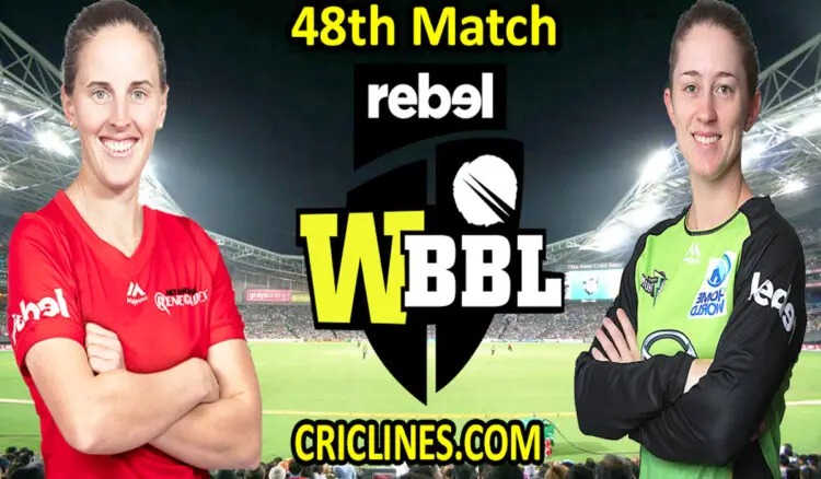 Today Match Prediction-Melbourne Renegades Women vs Sydney Thunder Women-WBBL T20 2021-48th Match-Who Will Win
