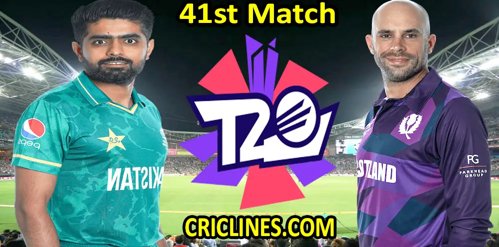 Today Match Prediction-Pakistan vs Scotland-WTC 21-41st Match-Who Will Win