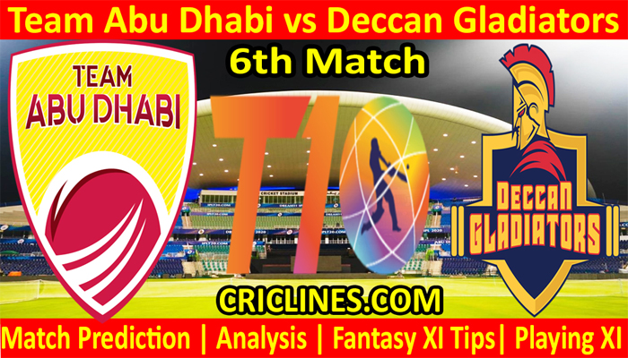 Today Match Prediction-TAB vs DG-Abu Dhabi T10 League-6th match-Who Will Win