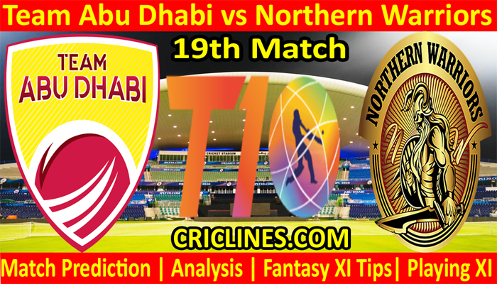 Today Match Prediction-TAD vs NW-Abu Dhabi T10 League-19th match-Who Will Win