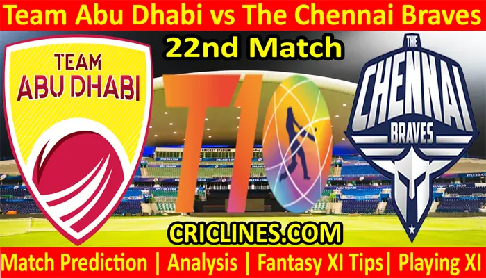 Today Match Prediction-TAD vs TCB-Abu Dhabi T10 League-22nd match-Who Will Win