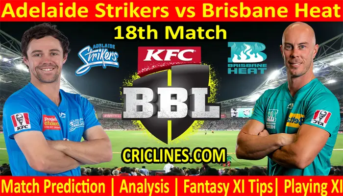 ADS vs BBH-Today Match Prediction-BBL T20 2021-22-18th Match-Who Will Win