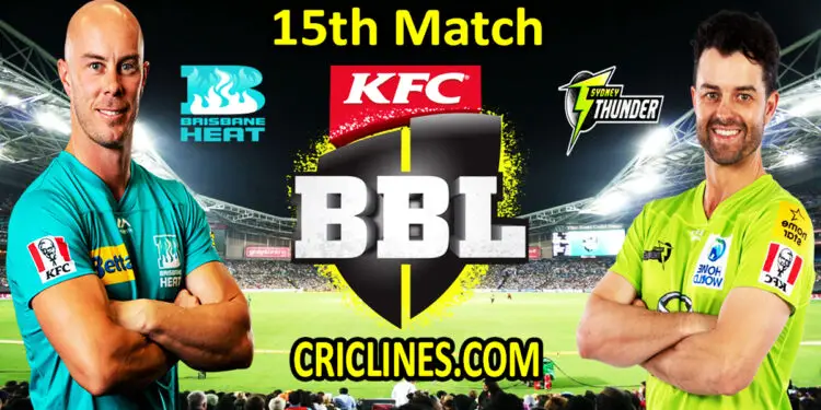 Brisbane Heat vs Sydney Thunder-Today Match Prediction-BBL T20 2021-22-14th Match-Who Will Win
