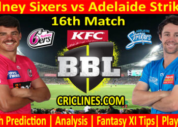 SYS vs ADS-Today Match Prediction-BBL T20 2021-22-16th Match-Who Will Win