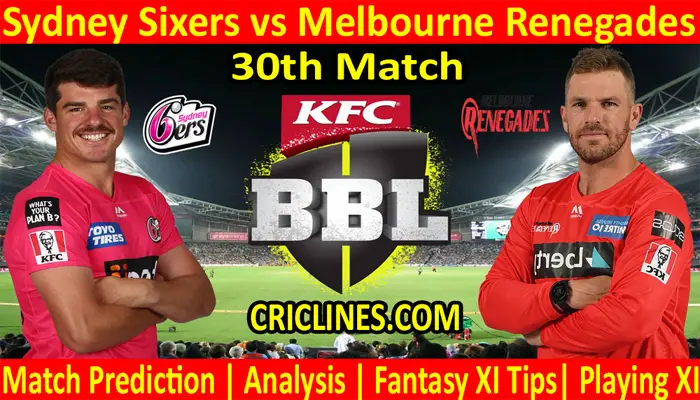 SYS vs MRS-Today Match Prediction-BBL T20 2021-22-30th Match-Who Will Win