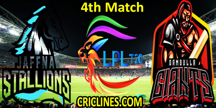Today Match Prediction-Jaffna Kings vs Dambulla Giants-LPL T20 2021-4th Match-Who Will Win