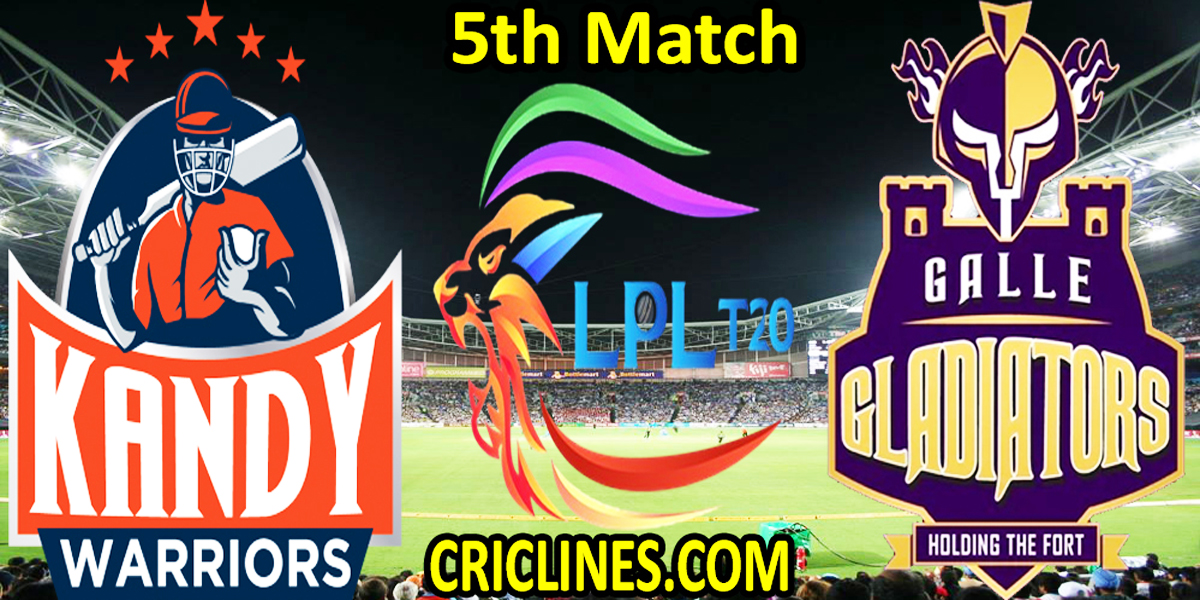 Today Match Prediction-Kandy Warriors vs Galle Gladiators-LPL T20 2021-5th Match-Who Will Win