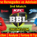 Today Match Prediction-MRS vs ADS-BBL T20 2021-22-3rd Match-Who Will Win