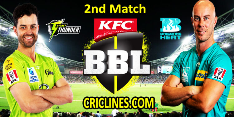Today Match Prediction-Sydney Thunder vs Brisbane Heat-BBL T20 2021-22-2nd Match-Who Will Win