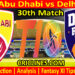 Today Match Prediction-TAD vs DB-Abu Dhabi T10 League-30th match-Who Will Win