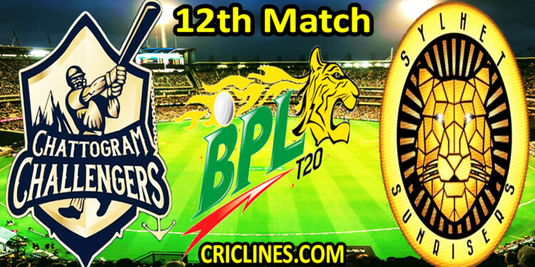 Chattogram Challengers vs Sylhet Sunrisers-Today Match Prediction-Dream11-BPL T20-12th Match-Who Will Win