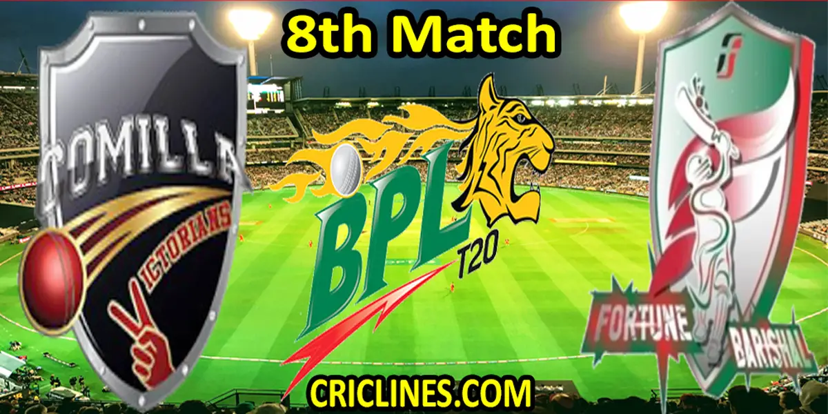 Comilla Victorians vs Fortune Barishal-Today Match Prediction-Dream11-BPL T20-8th Match-Who Will Win
