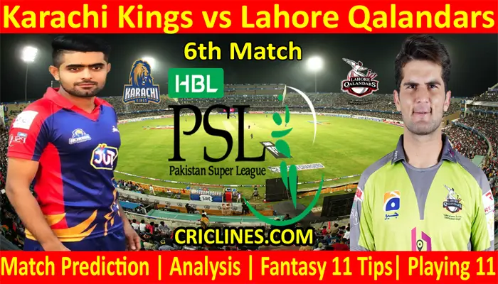 KKS vs LQS-Today Match Prediction-PSL T20 2022-6th Match-Who Will Win