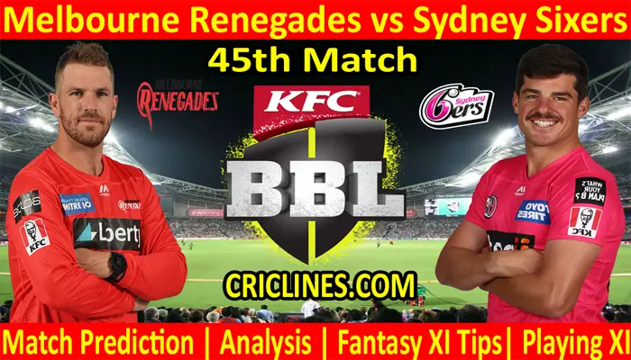 MRS vs SYS-Today Match Prediction-BBL T20 2021-22-45th Match-Who Will Win