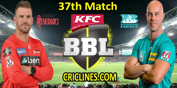 Melbourne Renegades vs Brisbane Heat-Today Match Prediction-BBL T20 2021-22-37th Match-Who Will Win