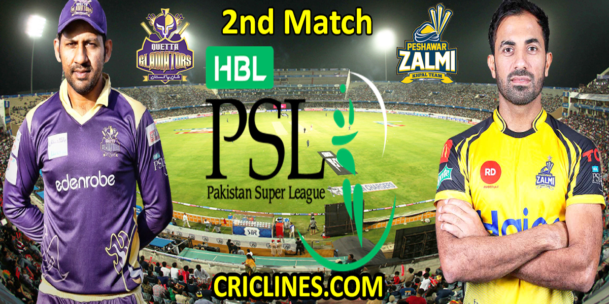 Quetta Gladiators vs Peshawar Zalmi-Today Match Prediction-PSL T20 2022-2nd Match-Who Will Win