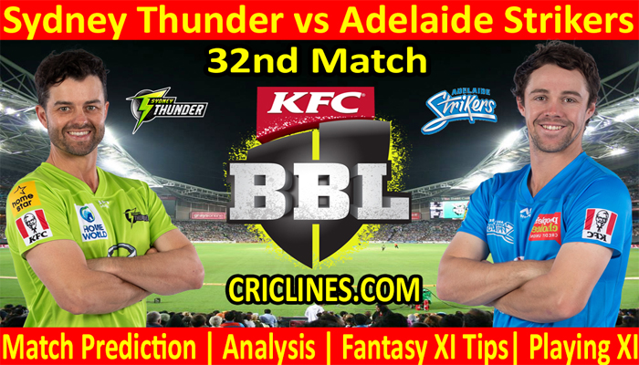 SYT vs ADS-Today Match Prediction-BBL T20 2021-22-32nd Match-Who Will Win