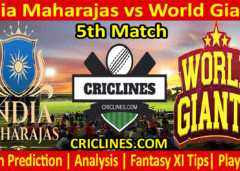 Today Match Prediction-India Maharajas vs World Giants-Legend League-5th Match-Who Will Win