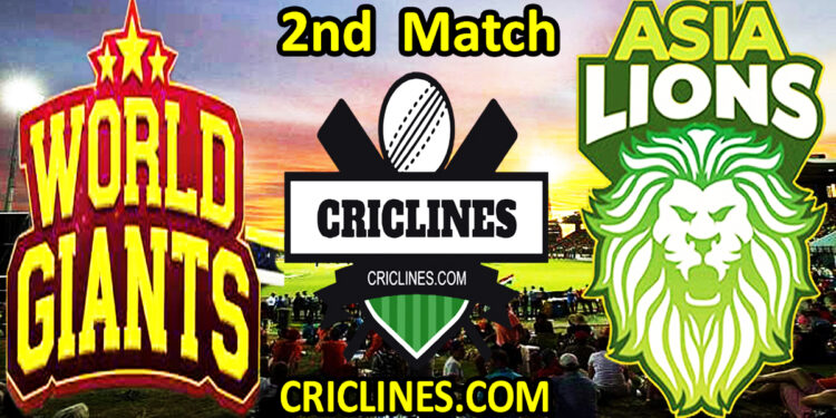 Today Match Prediction-World Giants vs Asia Lions-Legend League-2nd Match-Who Will Win