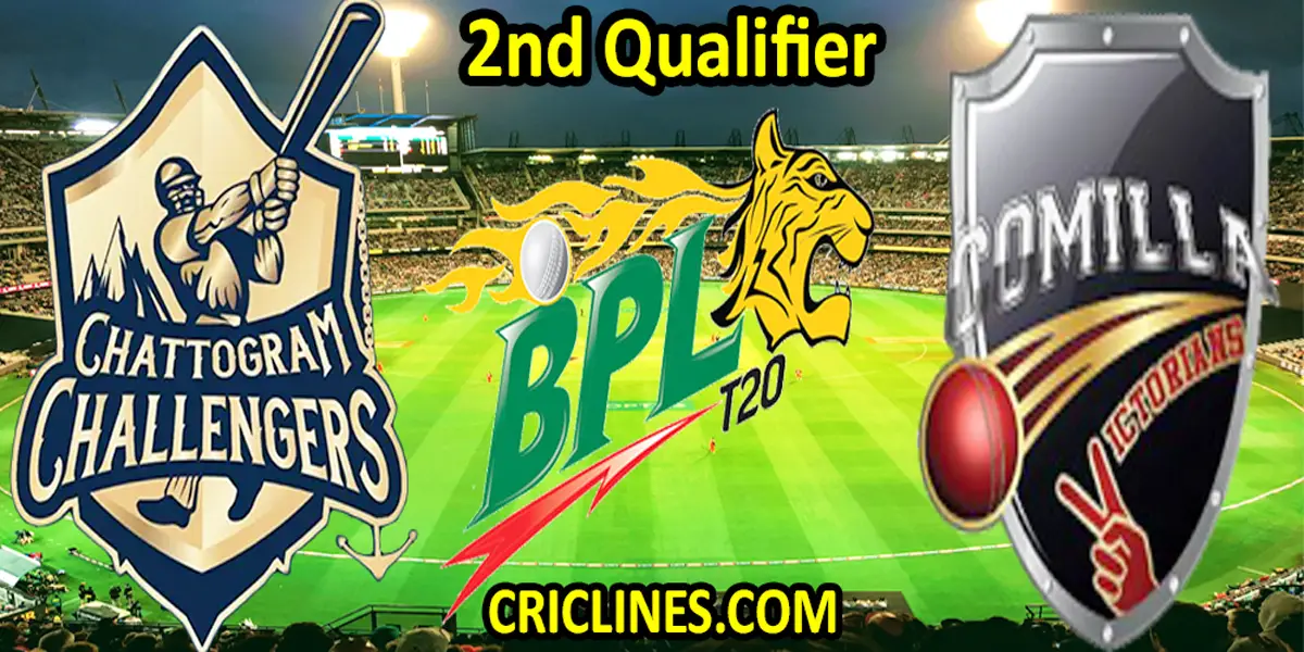 Chattogram Challengers vs Comilla Victorians-Today Match Prediction-Dream11-BPL T20-2nd Qualifier Match-Who Will Win