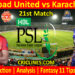 ISU vs KKS-Today Match Prediction-PSL T20 2022-21st Match-Who Will Win