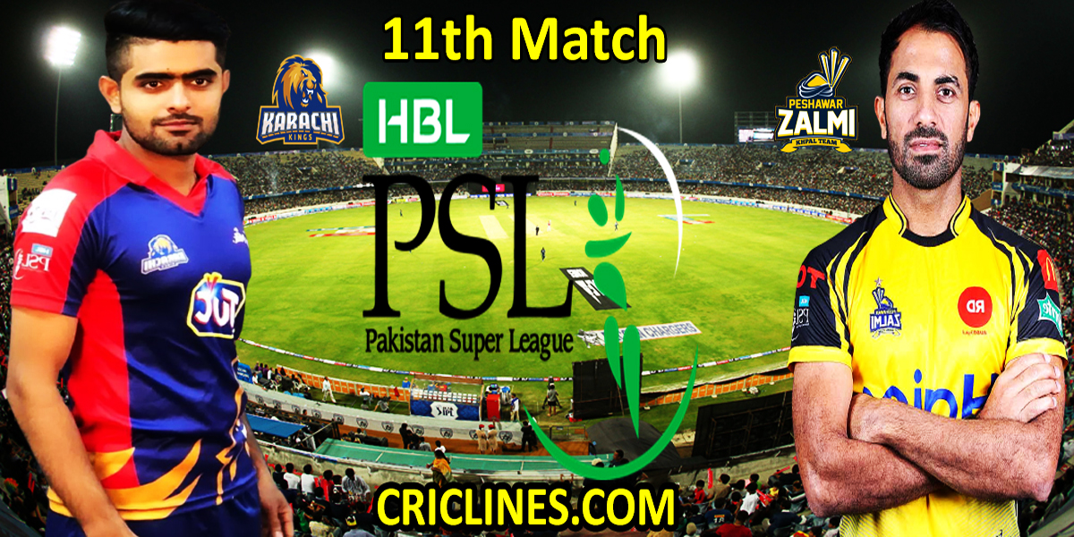 Karachi Kings vs Peshawar Zalmi-Today Match Prediction-PSL T20 2022-11th Match-Who Will Win