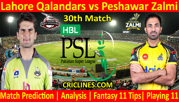 LQS vs PSZ-Today Match Prediction-PSL T20 2022-30th Match-Who Will Win