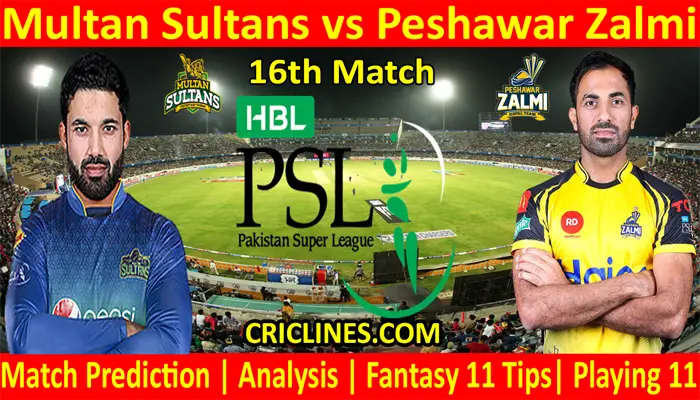 MTS vs PSZ-Today Match Prediction-PSL T20 2022-16th Match-Who Will Win