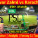 PSZ vs KKS-Today Match Prediction-PSL T20 2022-19th Match-Who Will Win