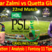 PSZ vs QGS-Today Match Prediction-PSL T20 2022-22nd Match-Who Will Win